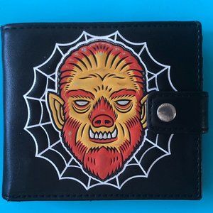 Kustom Kreeps Wolfman Spiderweb Billfold Wallet